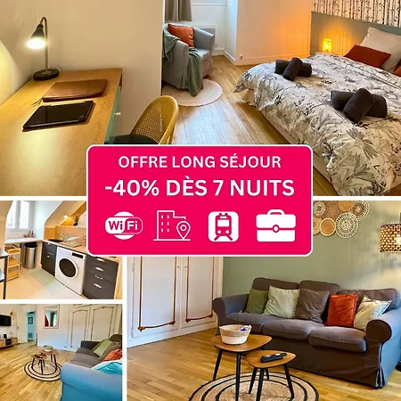 Apartment Le Corneille - Ideal Pros & Couples - Centre Historique - A Pied Chateau 5Min-Gare 10Min - Au Calme - Fibre - Parking Du Chateau Gratuit 5Min A Pied Compiegne